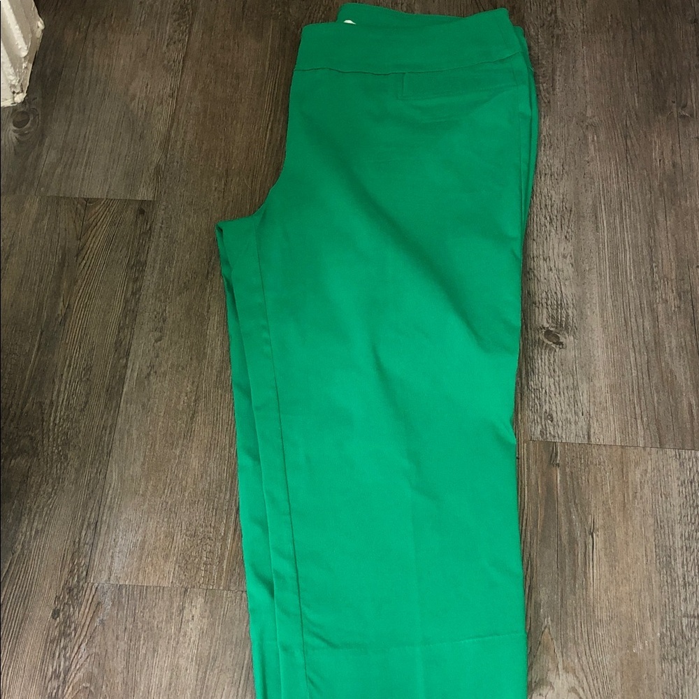 Cropped Ankle Pants in Bright Green